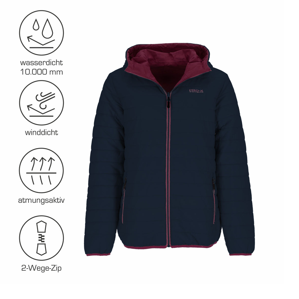 Marineblau/Beerenrot